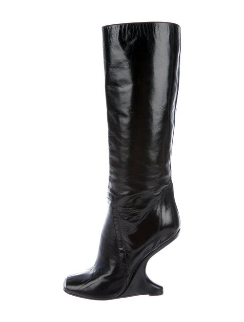 Rick Owens Leather Boots Black