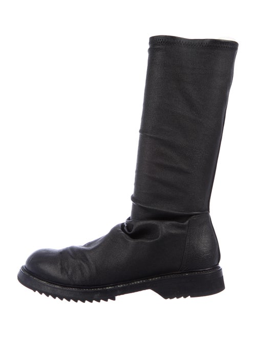 Rick Owens Leather Boots Black