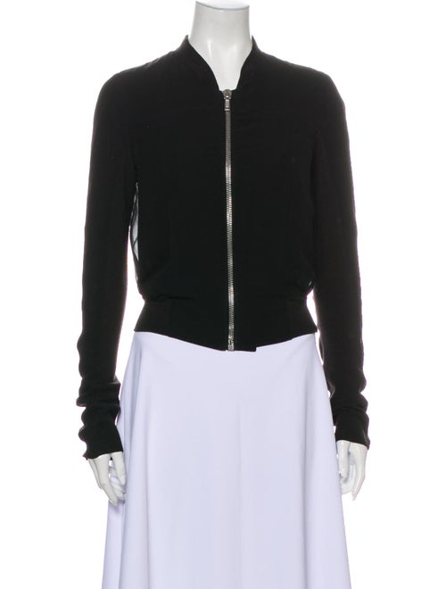 Rick Owens Silk Bomber Jacket Black