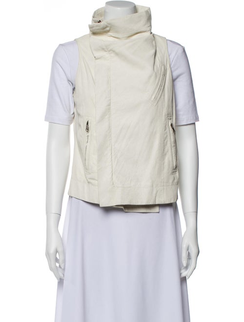 Rick Owens Leather Vest White