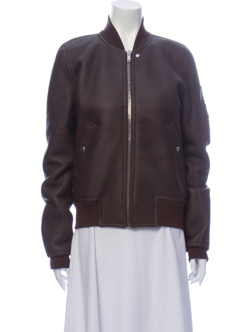 Rick Owens 2018 Shearling Bomber Jacket Brown