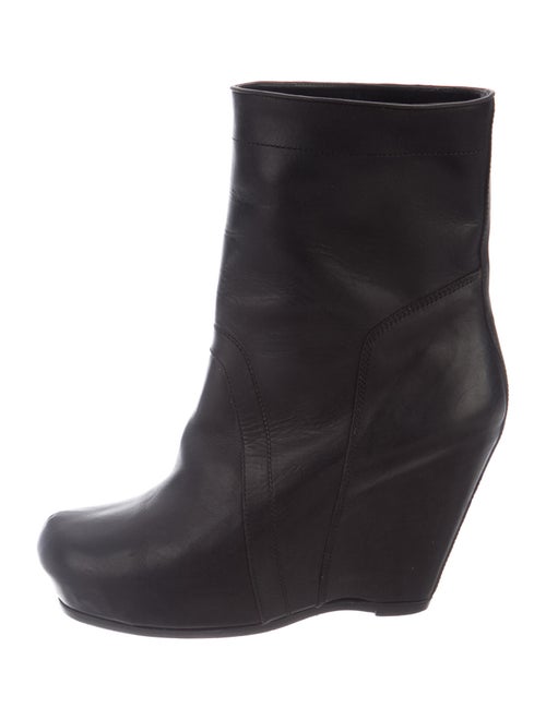Rick Owens Leather Boots Black