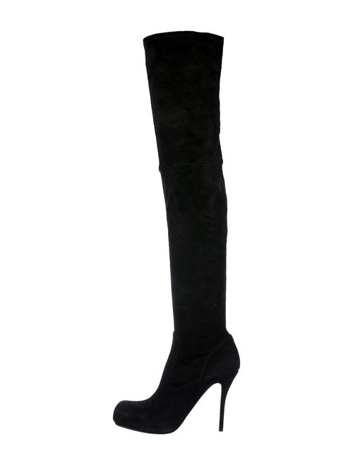 Rick Owens Suede Sock Boots Black