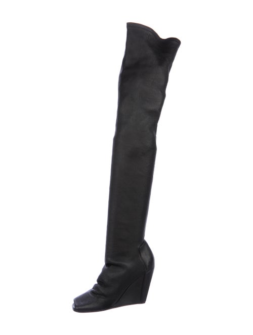 Rick Owens Leather Boots Black