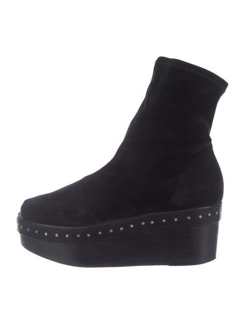 Rick Owens Suede Sock Boots Black
