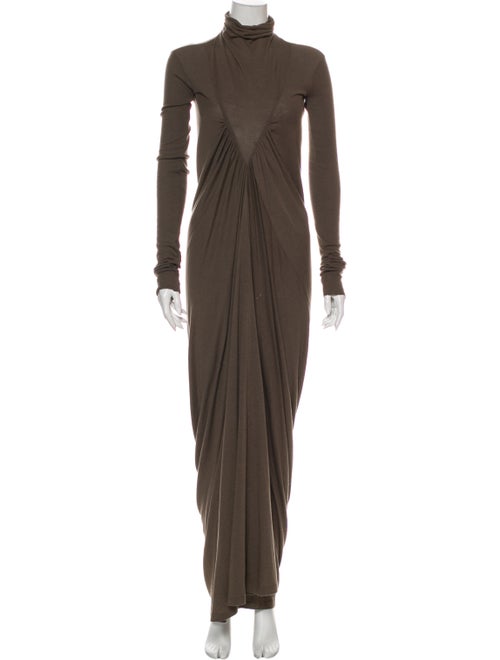 Rick Owens Turtleneck Mini Dress Grey
