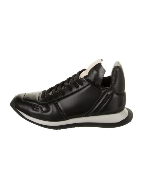 Rick Owens Leather Chunky Sneakers Black