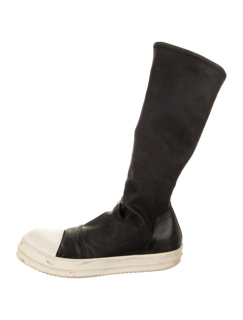 Rick Owens Leather Boots Black
