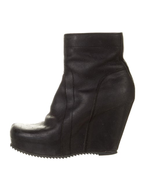 Rick Owens Leather Boots Black