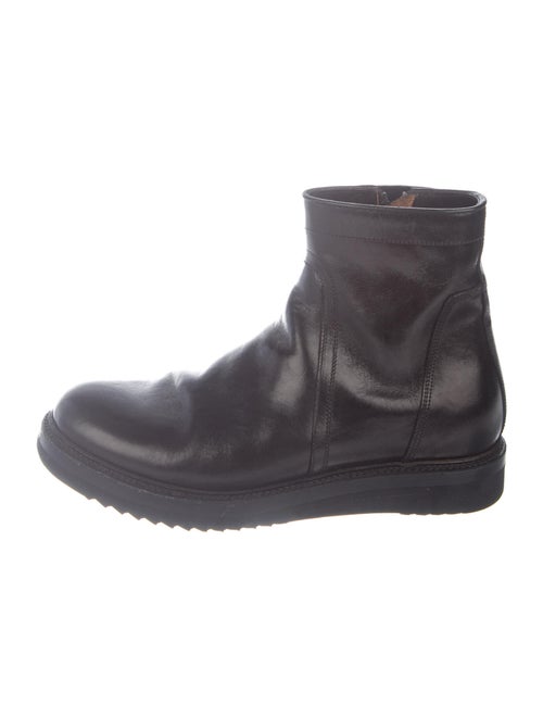 Rick Owens Leather Boots Black