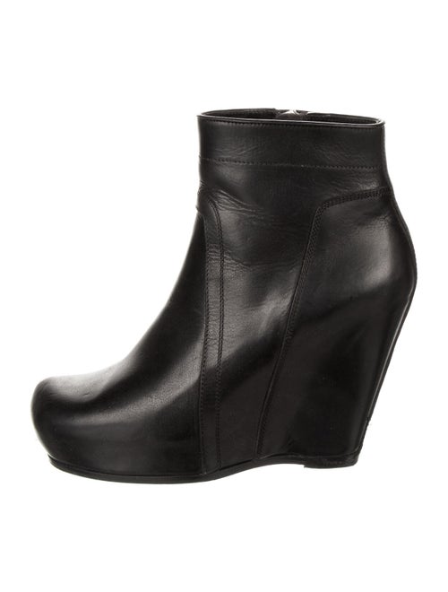 Rick Owens Leather Boots Black