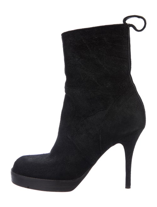 Rick Owens Suede Boots Black