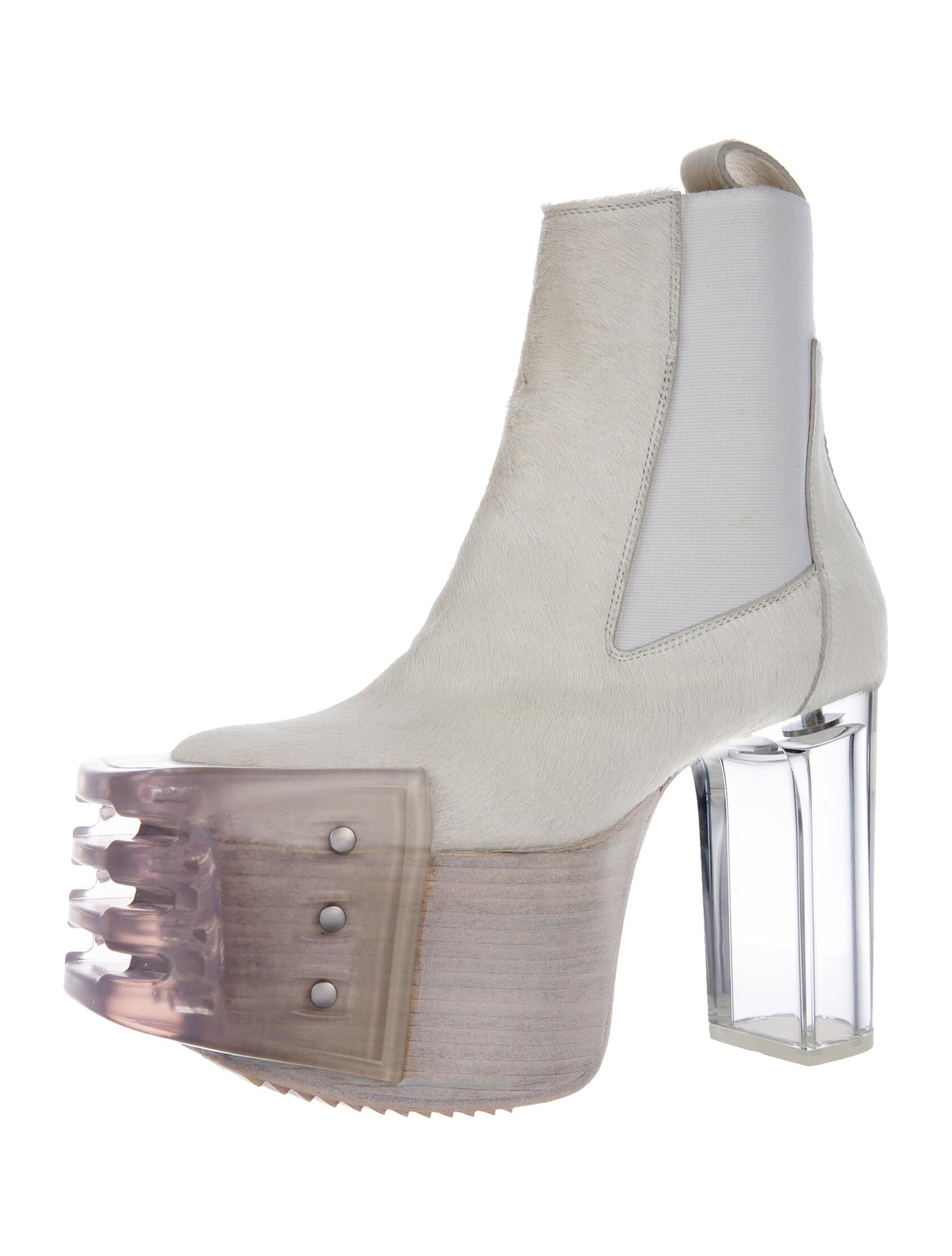 靴 rick owens Pony hair kiss boot rick-owens-pony-hair-gradient-