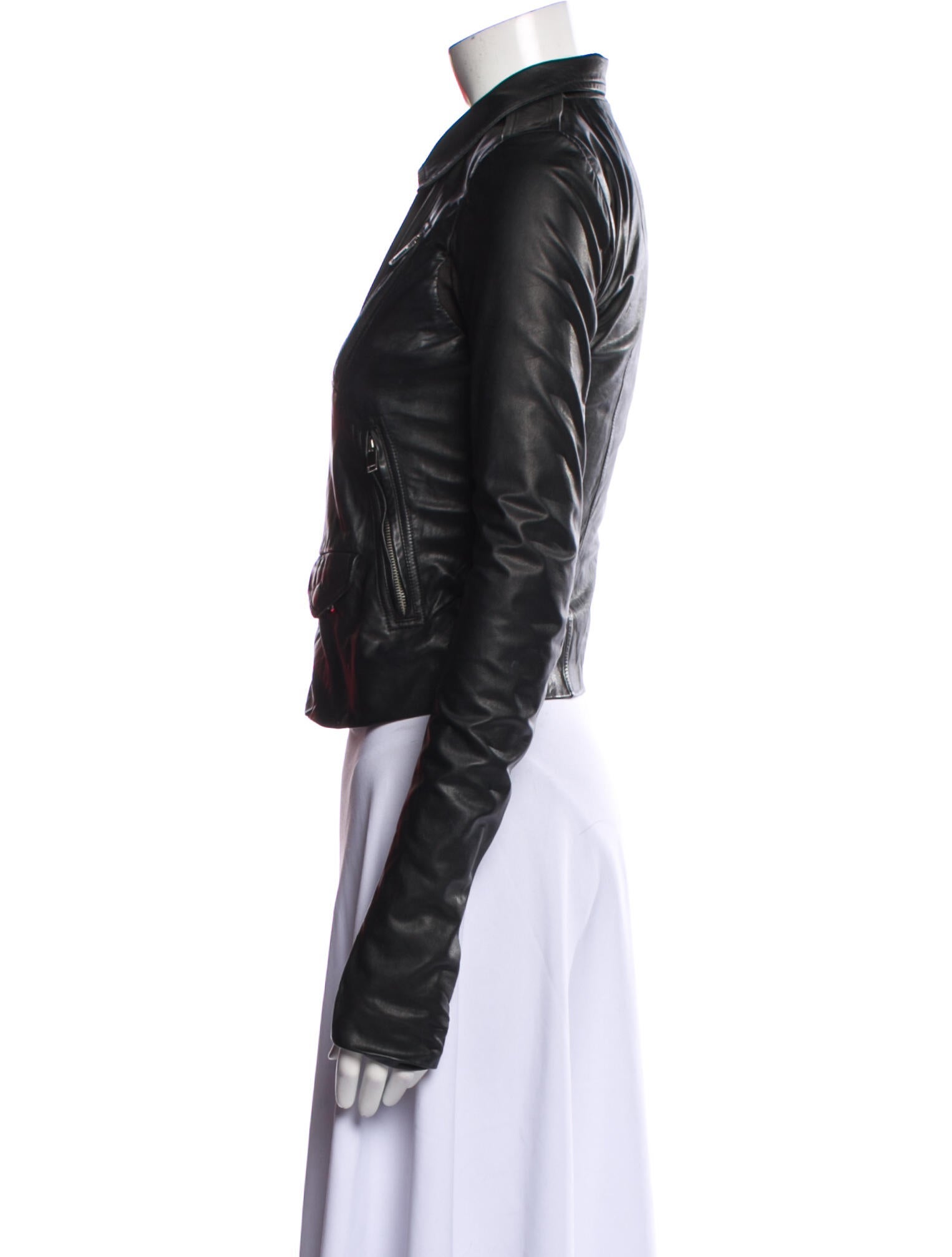 Rick Owens Calf Leather Biker Jacket