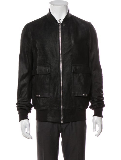 Rick Owens Lamb Leather Bomber Jacket