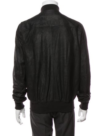 Rick Owens Lamb Leather Bomber Jacket
