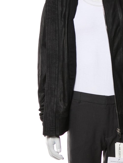 Rick Owens Lamb Leather Bomber Jacket