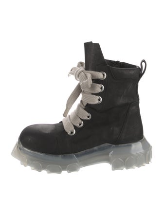 Rick Owens Bozo Tractor Jumbo Lace Leather Hiking Boots