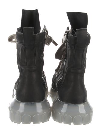 Rick Owens Bozo Tractor Jumbo Lace Leather Hiking Boots