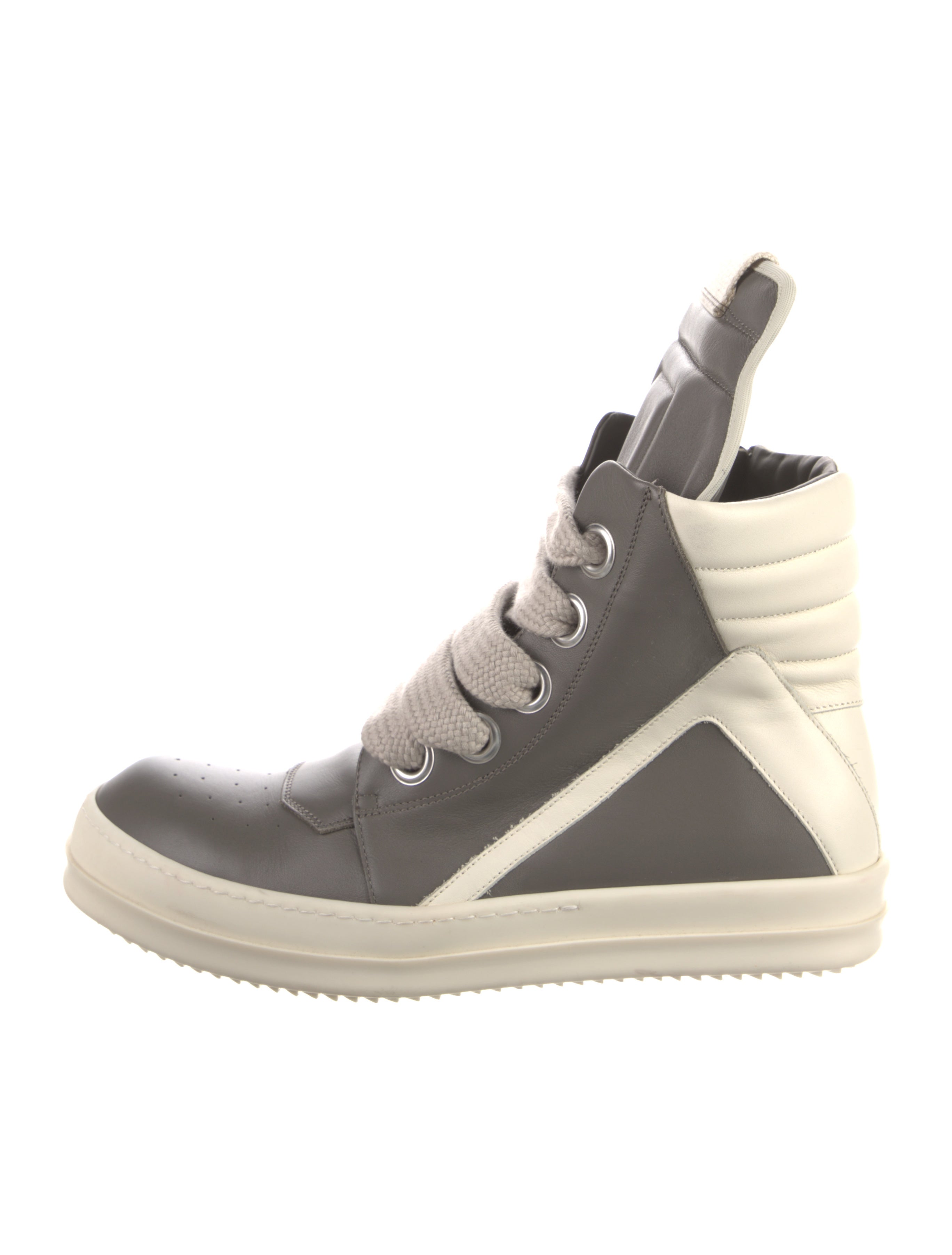 Rick Owens Geobasket Jumbo Lace Sneakers - Grey Sneakers
