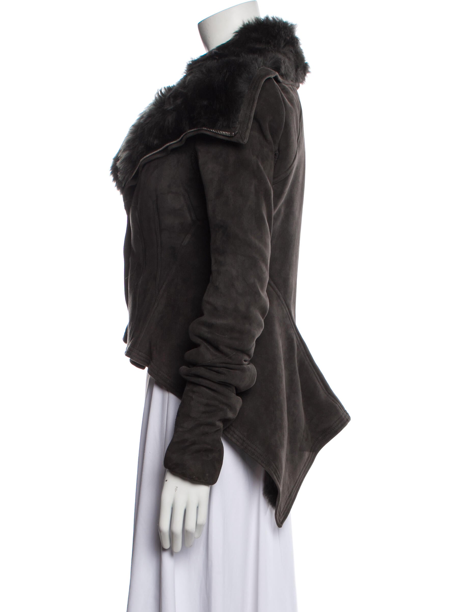 Rick Owens Shearling Fur Jacket