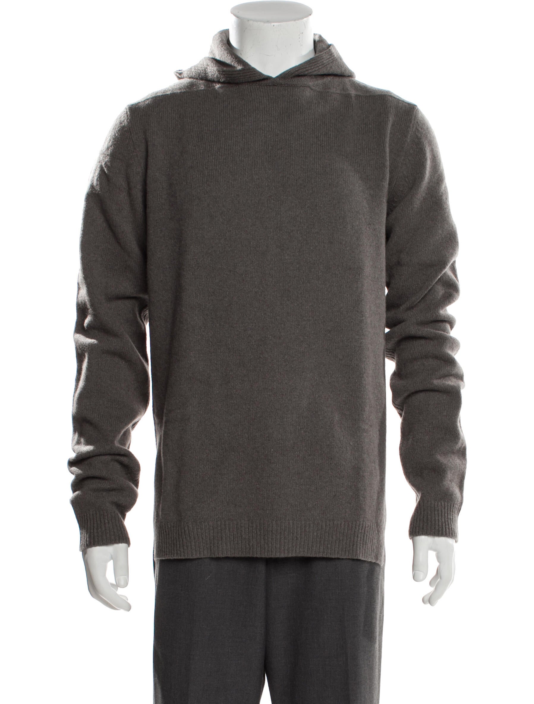 Rick Owens V-Neck Long Sleeve Hoodie