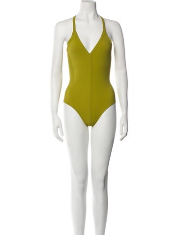 Rick Owens Tops Plunge Neckline Sleeveless Bodysuit XS