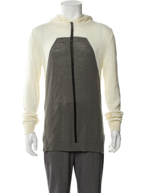 Rick Owens Virgin Wool Colorblock Pattern Pullover