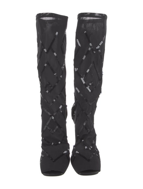 Rick Owens Sequin Embellishments Lace-Up Boots