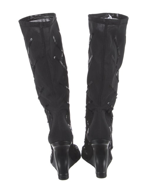 Rick Owens Sequin Embellishments Lace-Up Boots