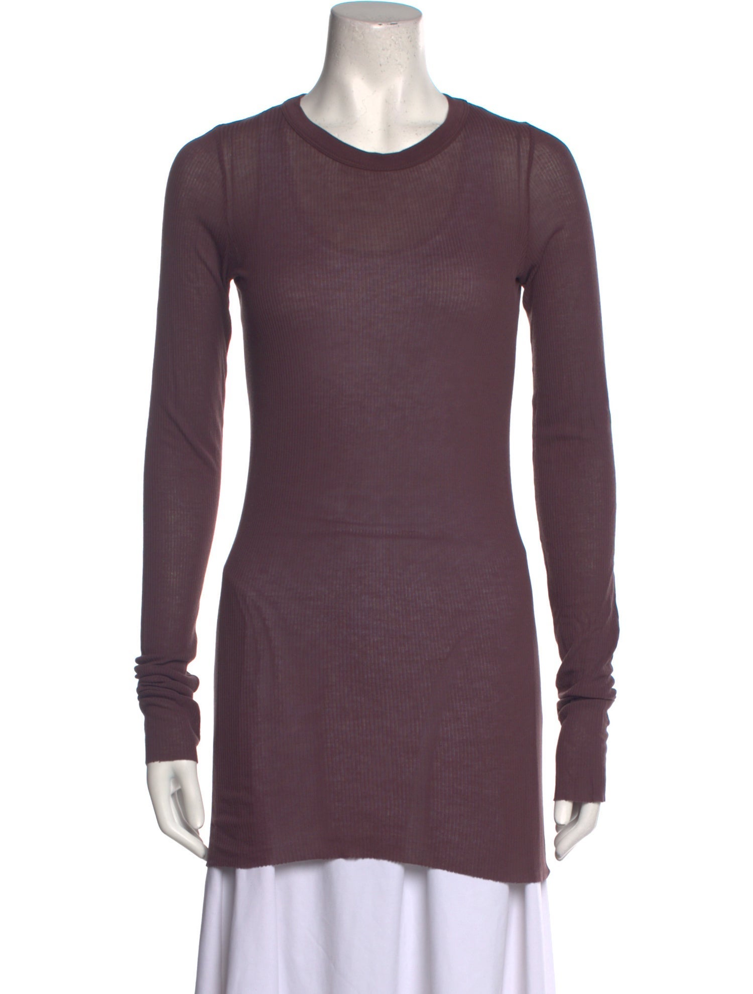 Rick Owens Crew Neck Long Sleeve Tunic
