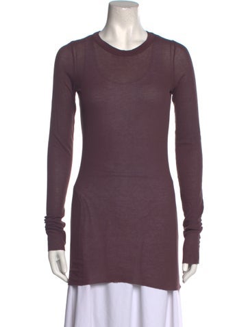 Rick Owens Tops Crew Neck Long Sleeve Tunic Us4, It40 | S