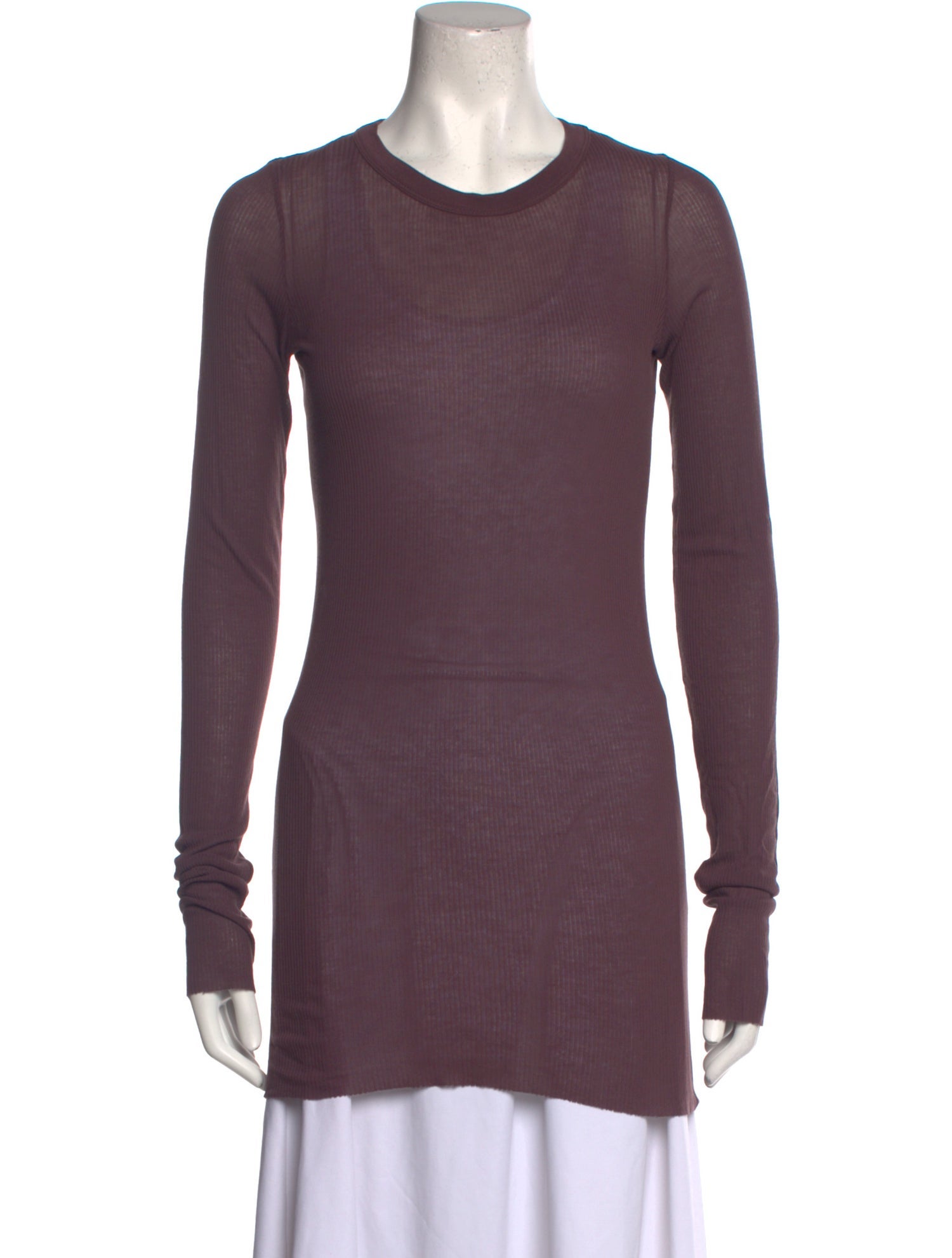 Rick Owens Crew Neck Long Sleeve T-Shirt