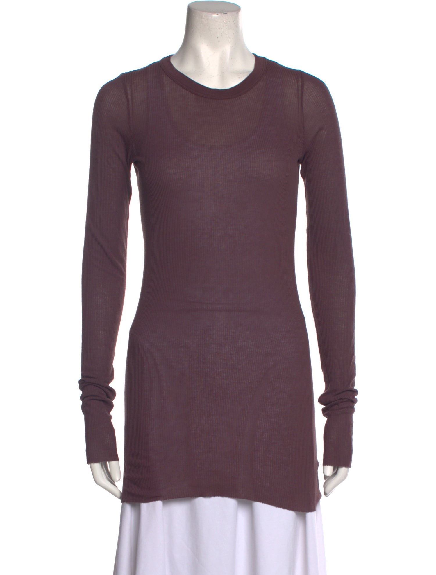Rick Owens Crew Neck Long Sleeve Tunic