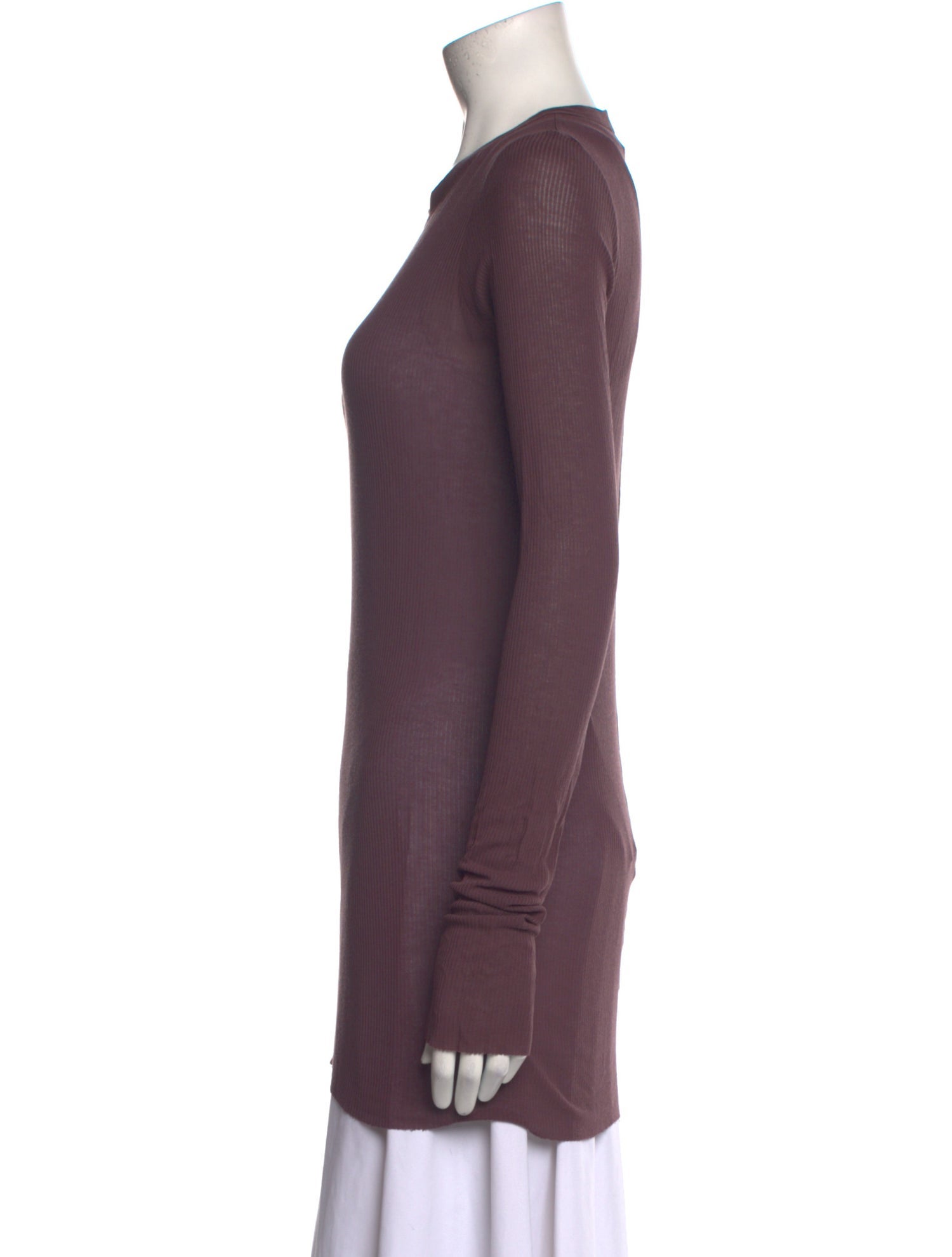 Rick Owens Crew Neck Long Sleeve Tunic