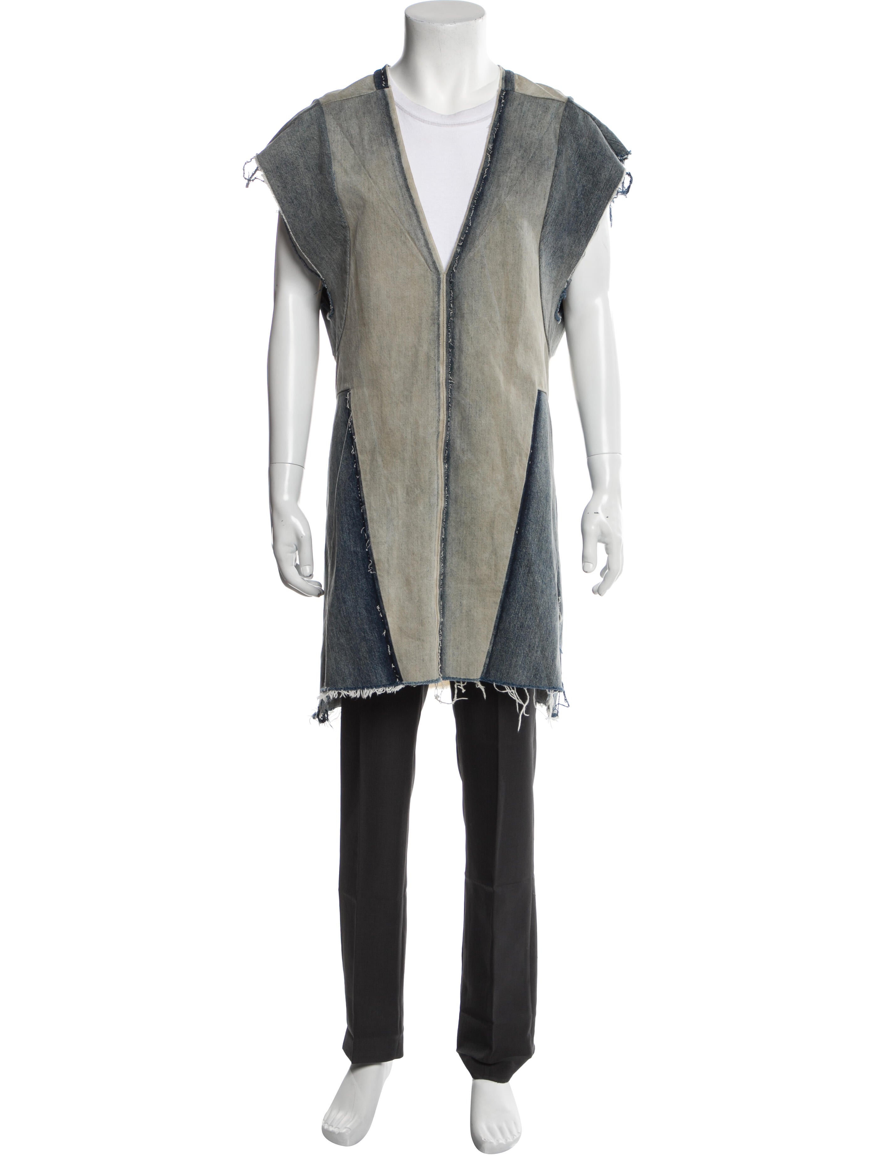 Rick Owens Colorblock Pattern Overcoat