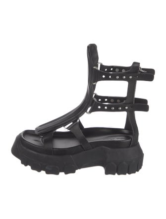 Rick Owens Leather Gladiator Sandals