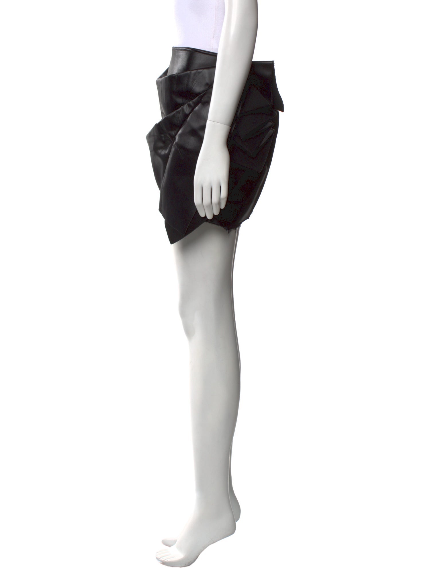 Rick Owens Leather Mini Skirt