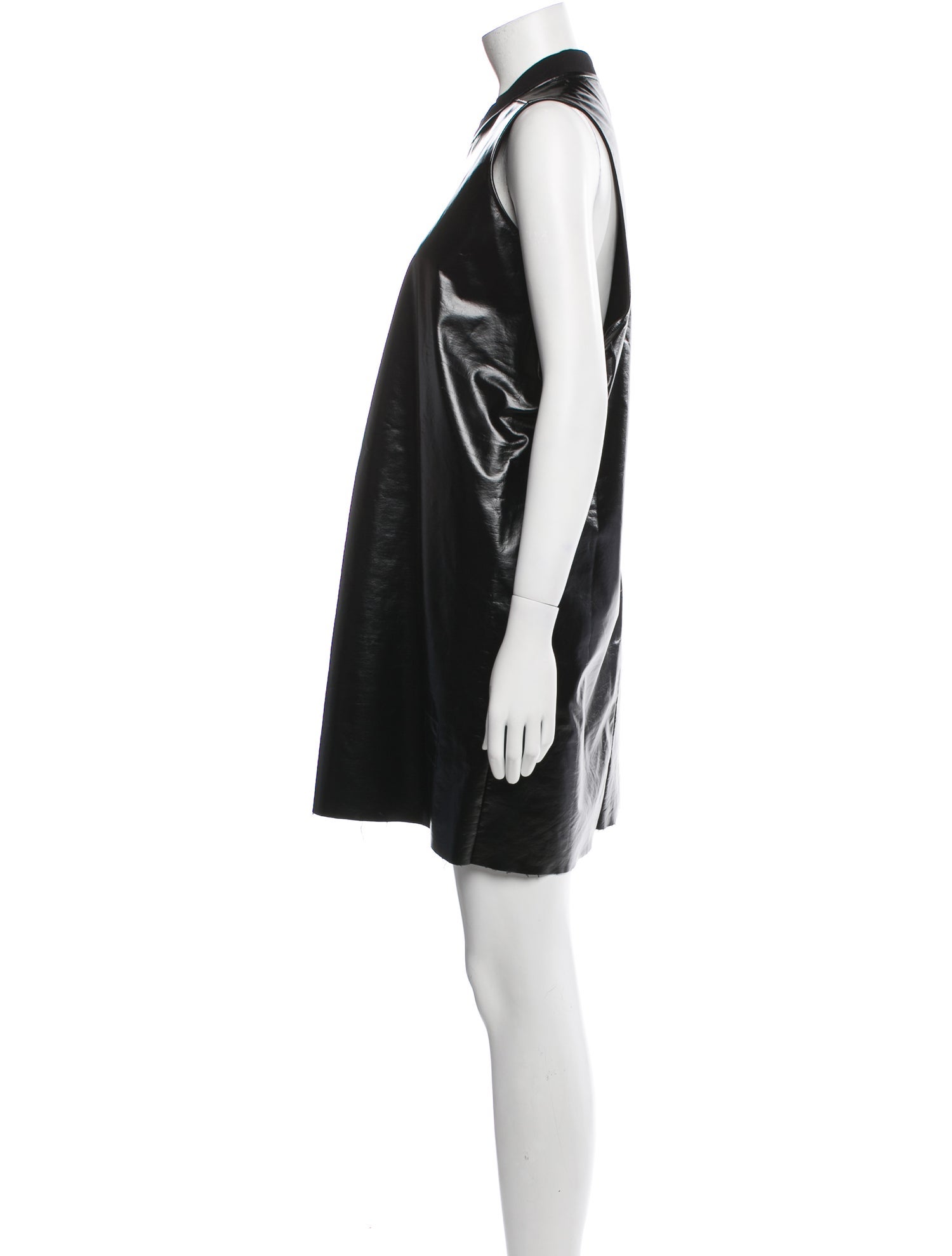 Rick Owens Drkshdw Faux Leather Mini Dress