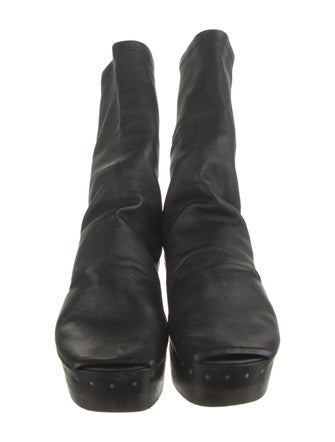 Rick Owens Leather Studded Accents Sock Boots