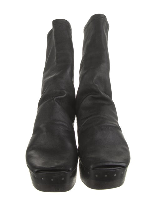 Rick Owens Leather Studded Accents Sock Boots