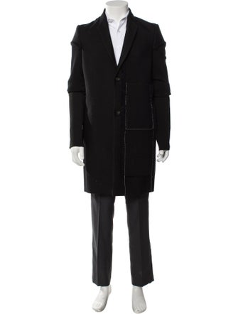 Rick Owens 2017 'Glitter' Weakling Peacoat Overcoat