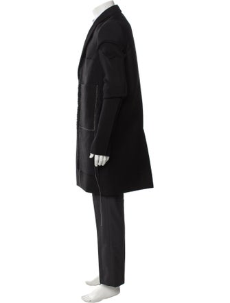 Rick Owens 2017 'Glitter' Weakling Peacoat Overcoat