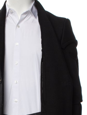 Rick Owens 2017 'Glitter' Weakling Peacoat Overcoat