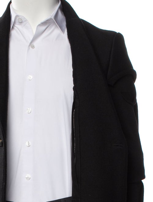 Rick Owens 2017 'Glitter' Weakling Peacoat Overcoat