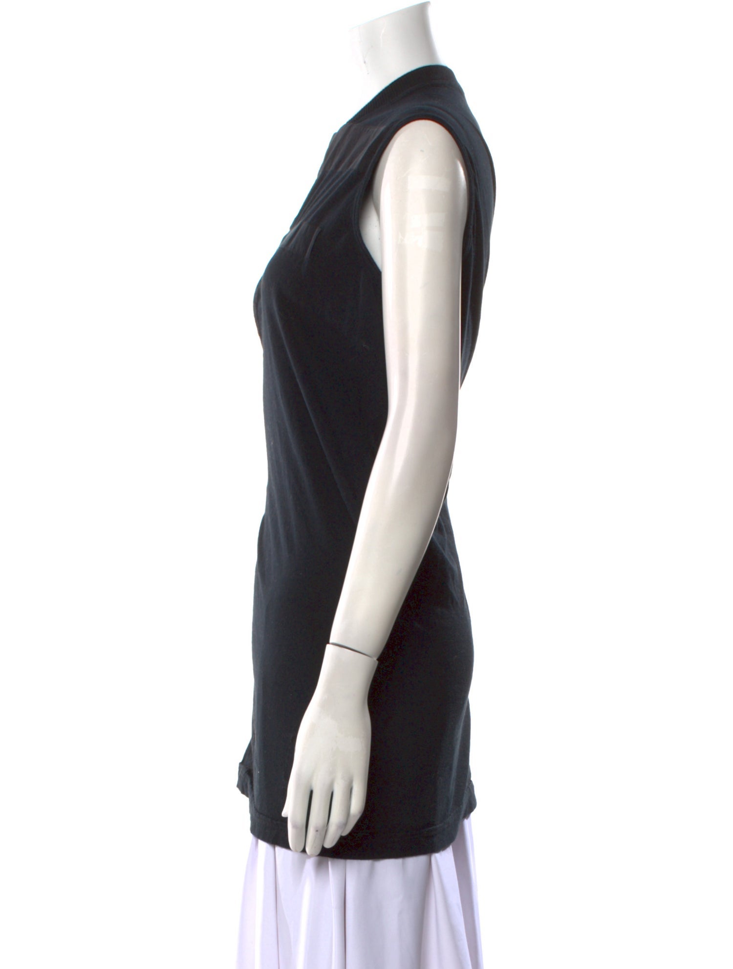 Rick Owens Drkshdw Square Neckline Sleeveless Tunic