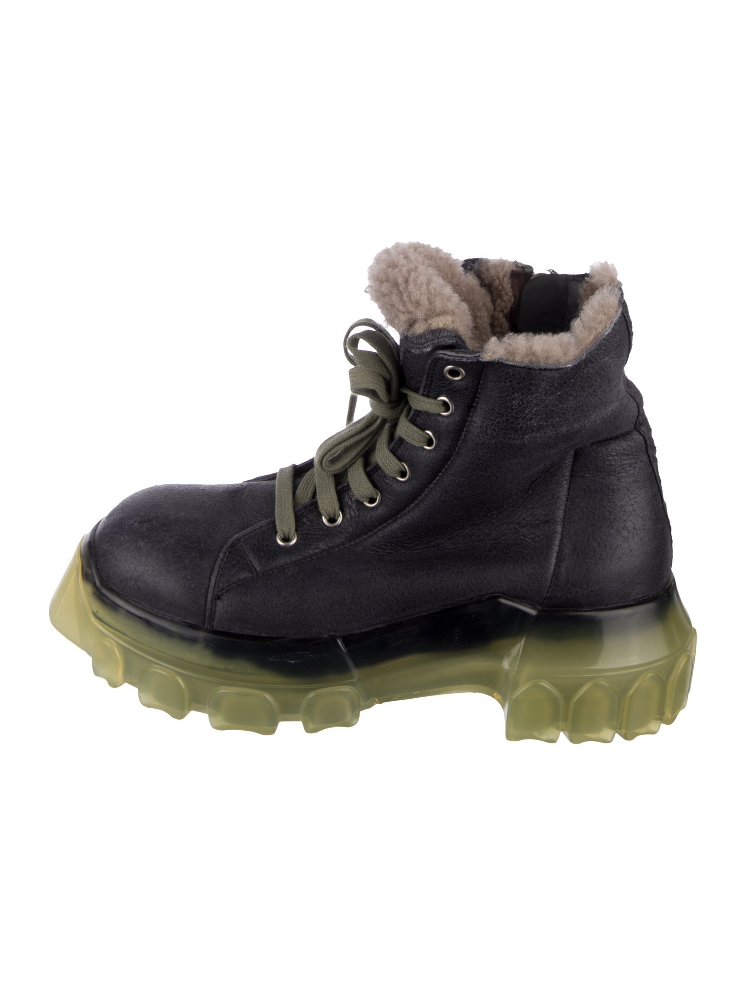 Rick Owens Leather Hiking Boots