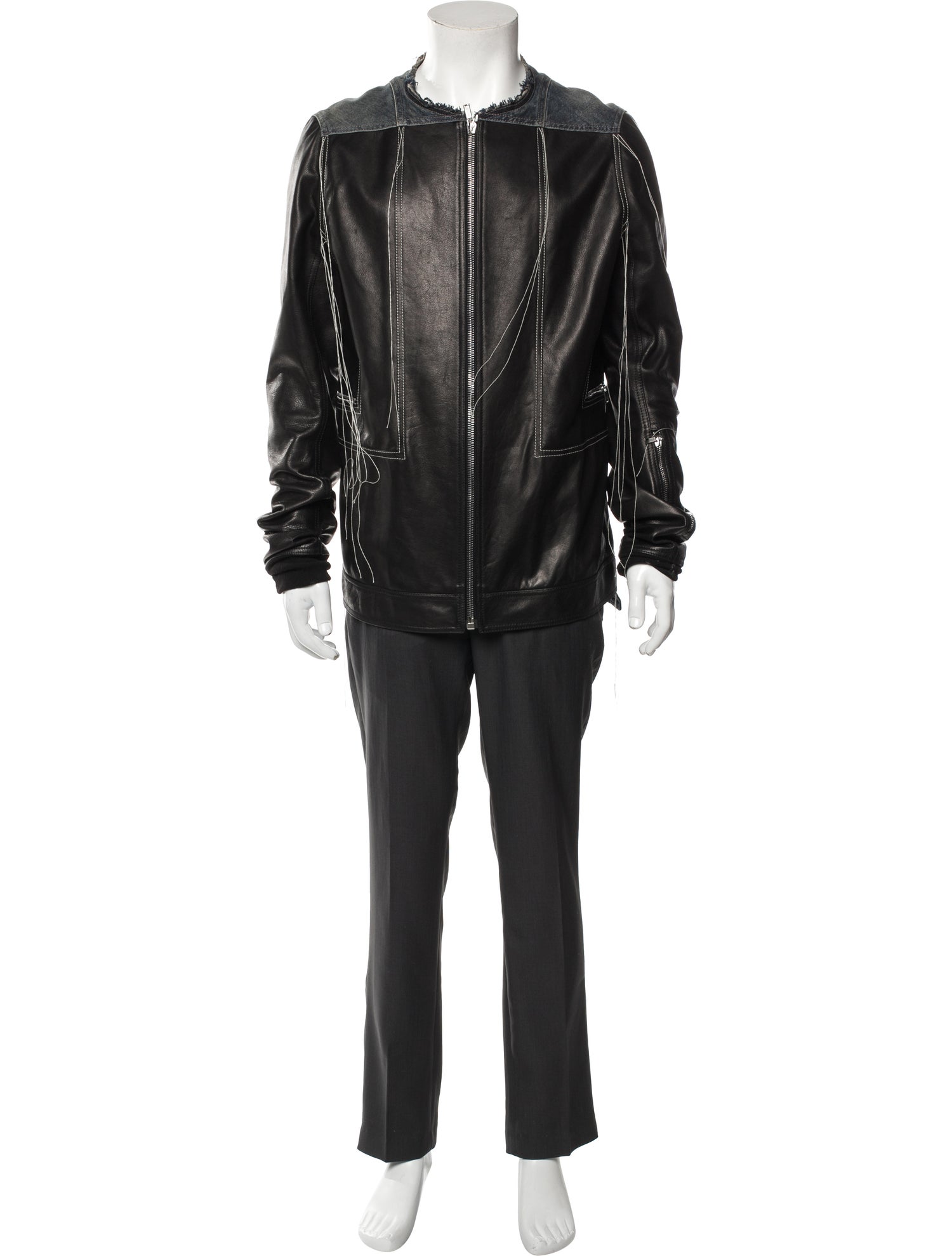 Rick Owens Calf Leather Moto Jacket