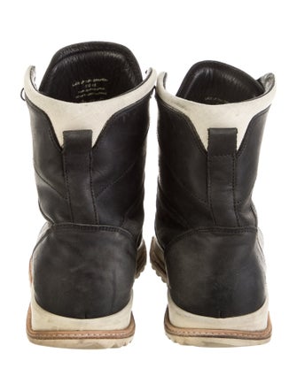 Rick Owens Leather Lace-Up Boots