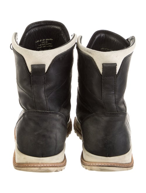 Rick Owens Leather Lace-Up Boots
